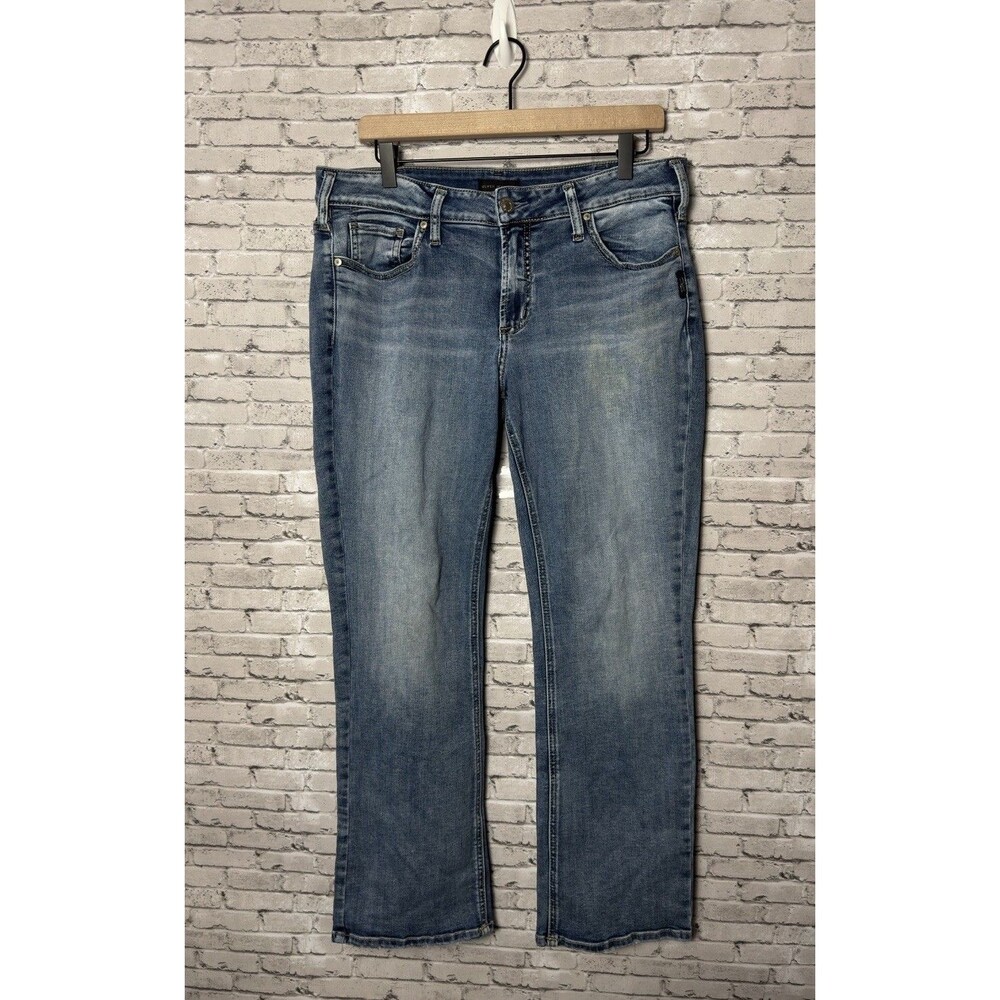 Silver Jeans Women’s Denim Elyse Slim Boot Cut Western Glove Works Stretch Sz 32